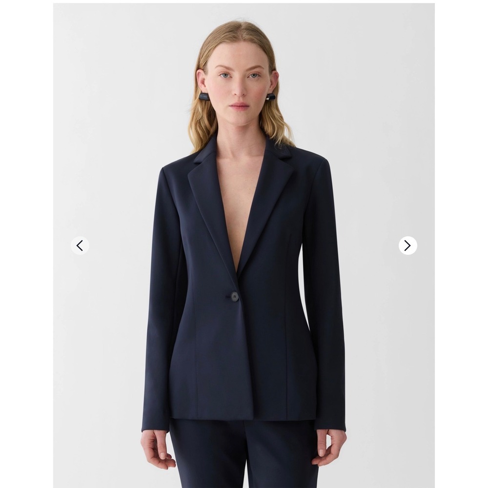 Lafayette 148 New York Womens Navy Blazer Size Large